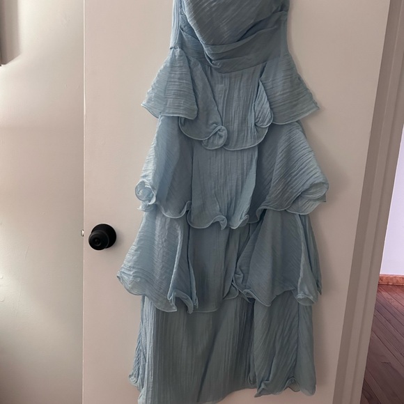 Dresses & Skirts - Elegant Light Blue Tiered Dress